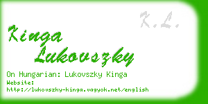 kinga lukovszky business card